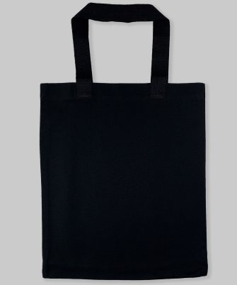 Blank cotton black tote bag