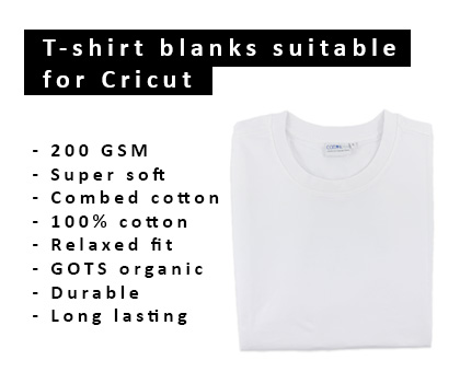 Blank white t-shirt suitable for Cricut