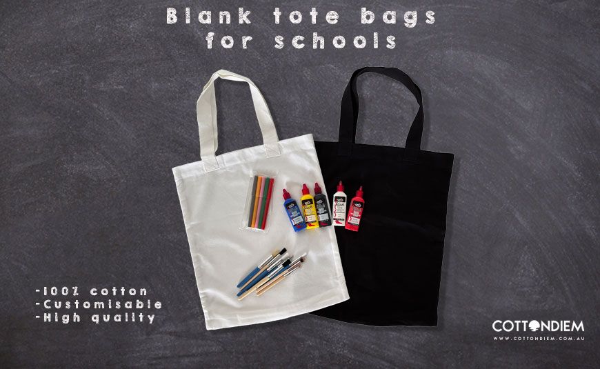 Blank tote bags for schools