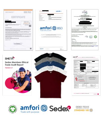 Ethically sourced t-shirts compliance certificates